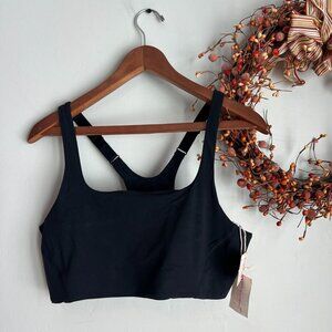 Free People Movement HATCH X-SMALL Never Better Square Neck Maternity Bra Black